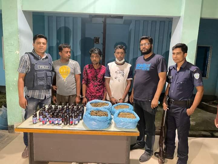 বেগমগঞ্জে গাঁজা ও ফেনসিডিলসহ গ্রেফতার ৩